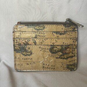Patricia Nash Women's Cassis Card Case Wallet Map print